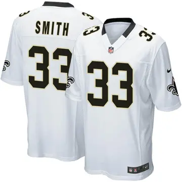 Nike Abram Smith Men's Game New Orleans Saints White Jersey