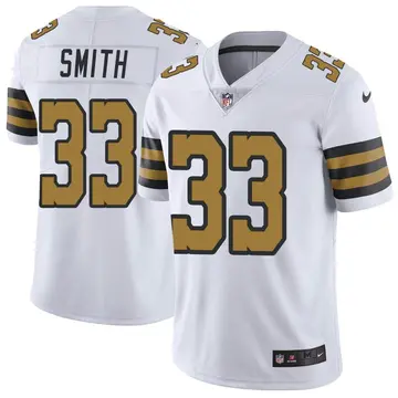 Nike Abram Smith Youth Limited New Orleans Saints White Color Rush Jersey