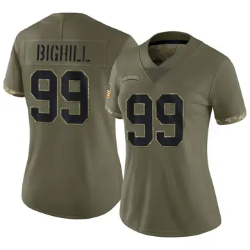 Nike Adam Bighill Women's Limited New Orleans Saints Olive 2022 Salute To Service Jersey