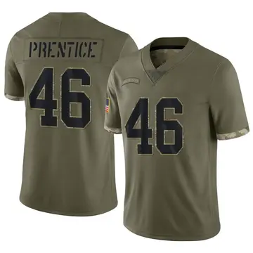 Nike Adam Prentice Men's Limited New Orleans Saints Olive 2022 Salute To Service Jersey