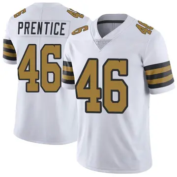 Nike Adam Prentice Men's Limited New Orleans Saints White Color Rush Jersey