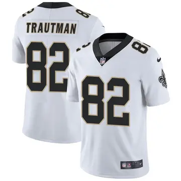 Nike Adam Trautman Men's Limited New Orleans Saints White Vapor Untouchable Jersey
