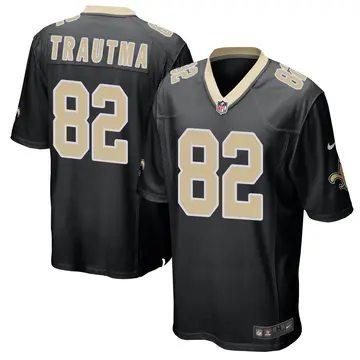 Nike Adam Trautman Youth Game New Orleans Saints Black Team Color Jersey