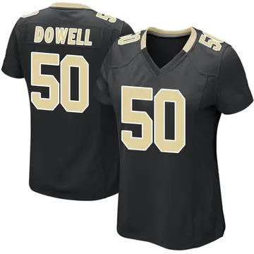 Nike Andrew Dowell Women's Game New Orleans Saints Black Team Color Jersey
