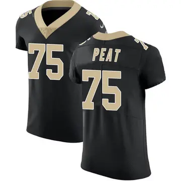 Nike Andrus Peat Men's Elite New Orleans Saints Black Team Color Vapor Untouchable Jersey