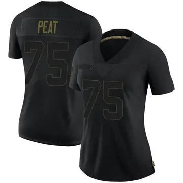 Nike Andrus Peat Women's Limited New Orleans Saints Black 2020 Salute To Service Jersey