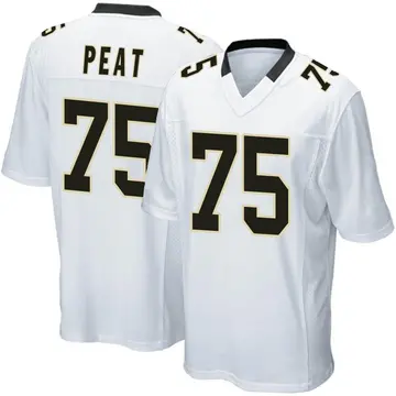 Nike Andrus Peat Youth Game New Orleans Saints White Jersey