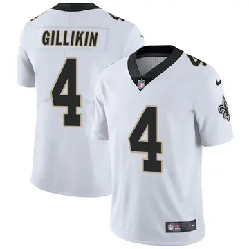 Nike Blake Gillikin Men's Limited New Orleans Saints White Vapor Untouchable Jersey