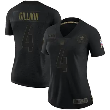 Nike Blake Gillikin Women's Limited New Orleans Saints Black 2020 Salute To Service Jersey