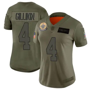Nike Blake Gillikin Women's Limited New Orleans Saints Camo 2019 Salute to Service Jersey