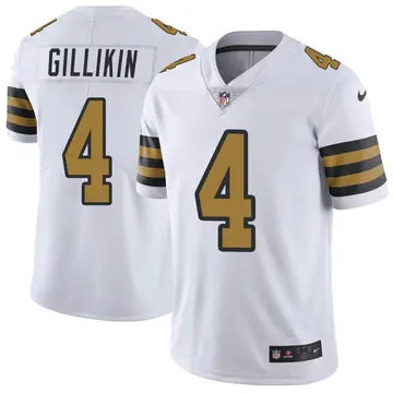 Nike Blake Gillikin Youth Limited New Orleans Saints White Color Rush Jersey