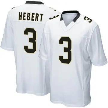 Nike Bobby Hebert Men's Game New Orleans Saints White Jersey