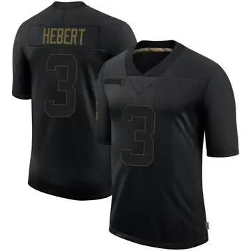 Nike Bobby Hebert Men's Limited New Orleans Saints Black 2020 Salute To Service Jersey