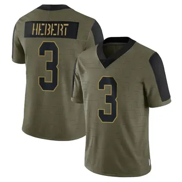 Nike Bobby Hebert Men's Limited New Orleans Saints Olive 2021 Salute To Service Jersey