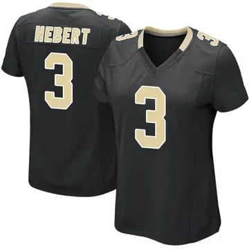 Nike Bobby Hebert Women's Game New Orleans Saints Black Team Color Jersey
