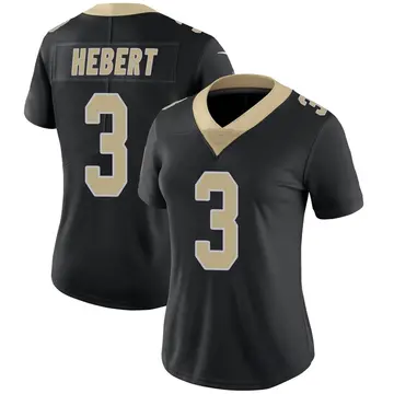 Nike Bobby Hebert Women's Limited New Orleans Saints Black Team Color Vapor Untouchable Jersey