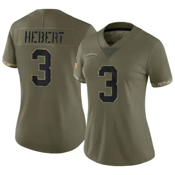 Nike Bobby Hebert Women's Limited New Orleans Saints Olive 2022 Salute To Service Jersey