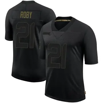 Nike Bradley Roby Men's Limited New Orleans Saints Black 2020 Salute To Service Jersey