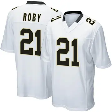 Nike Bradley Roby Youth Game New Orleans Saints White Jersey