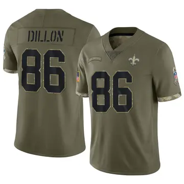 Nike Brandon Dillon Men's Limited New Orleans Saints Olive 2022 Salute To Service Jersey