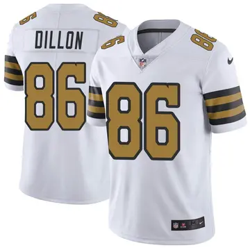 Nike Brandon Dillon Men's Limited New Orleans Saints White Color Rush Jersey