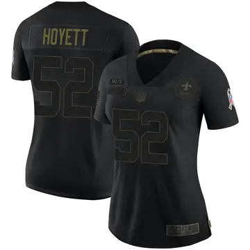 Nike Braxton Hoyett Women's Limited New Orleans Saints Black 2020 Salute To Service Jersey