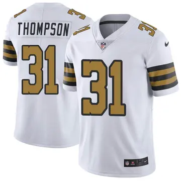 Nike Bryce Thompson Men's Limited New Orleans Saints White Color Rush Jersey