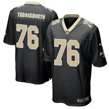 Nike Calvin Throckmorton Youth Game New Orleans Saints Black Team Color Jersey