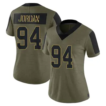 Nike Cameron Jordan Women's Limited New Orleans Saints Olive 2021 Salute To Service Jersey