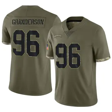 Nike Carl Granderson Men's Limited New Orleans Saints Olive 2022 Salute To Service Jersey