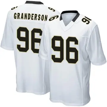 Nike Carl Granderson Youth Game New Orleans Saints White Jersey