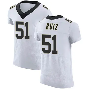 Nike Cesar Ruiz Men's Elite New Orleans Saints White Vapor Untouchable Jersey