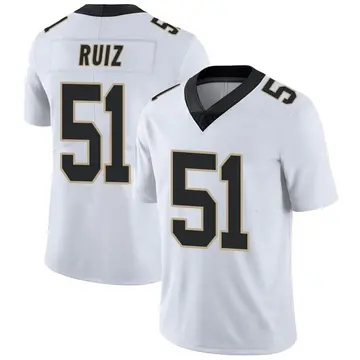 Nike Cesar Ruiz Men's Limited New Orleans Saints White Vapor Untouchable Jersey