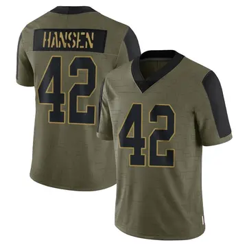 Nike Chase Hansen Men's Limited New Orleans Saints Olive 2021 Salute To Service Jersey