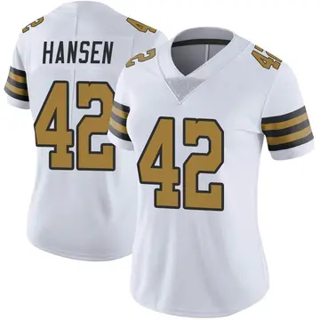 Nike Chase Hansen Women's Limited New Orleans Saints White Color Rush Jersey