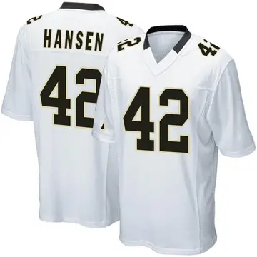 Nike Chase Hansen Youth Game New Orleans Saints White Jersey