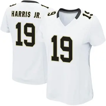 Nike Chris Harris Jr. Women's Game New Orleans Saints White Jersey