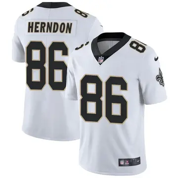 Nike Chris Herndon Youth Limited New Orleans Saints White Vapor Untouchable Jersey
