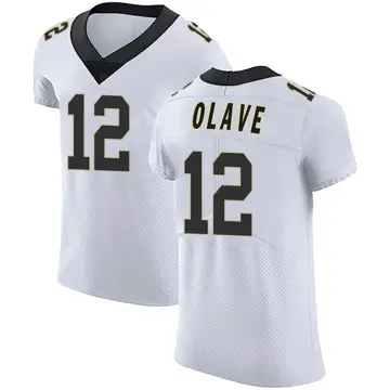 Nike Chris Olave Men's Elite New Orleans Saints White Vapor Untouchable Jersey