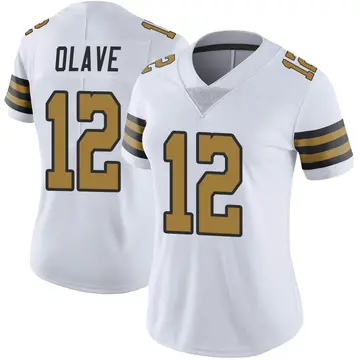 Nike Chris Olave Women's Limited New Orleans Saints White Color Rush Jersey