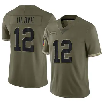 Nike Chris Olave Youth Limited New Orleans Saints Olive 2022 Salute To Service Jersey
