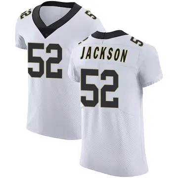 Nike D'Marco Jackson Men's Elite New Orleans Saints White Vapor Untouchable Jersey