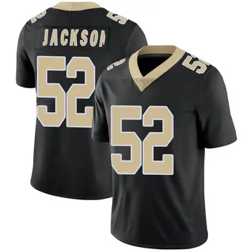 Nike D'Marco Jackson Men's Limited New Orleans Saints Black Team Color Vapor Untouchable Jersey