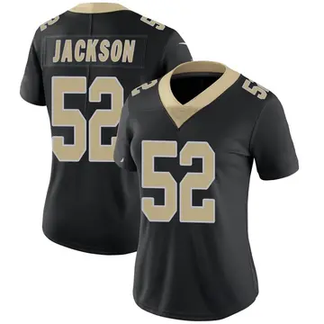 Nike D'Marco Jackson Women's Limited New Orleans Saints Black Team Color Vapor Untouchable Jersey