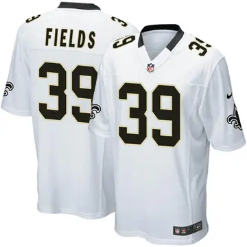 Nike DaMarcus Fields Youth Game New Orleans Saints White Jersey