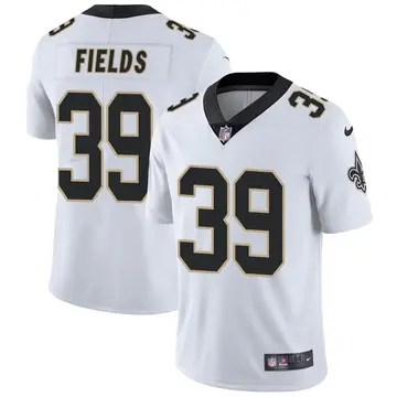 Nike DaMarcus Fields Youth Limited New Orleans Saints White Vapor Untouchable Jersey