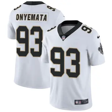Nike David Onyemata Men's Limited New Orleans Saints White Vapor Untouchable Jersey