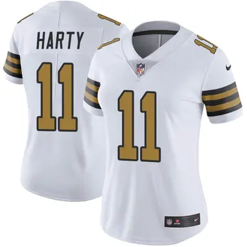 Nike Deonte Harty Women's Limited New Orleans Saints White Color Rush Jersey