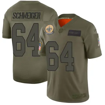 Nike Derek Schweiger Men's Limited New Orleans Saints Camo 2019 Salute to Service Jersey