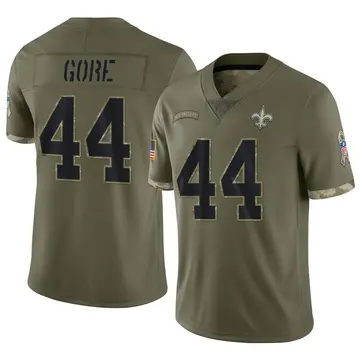 Nike Derrick Gore Men's Limited New Orleans Saints Olive 2022 Salute To Service Jersey
